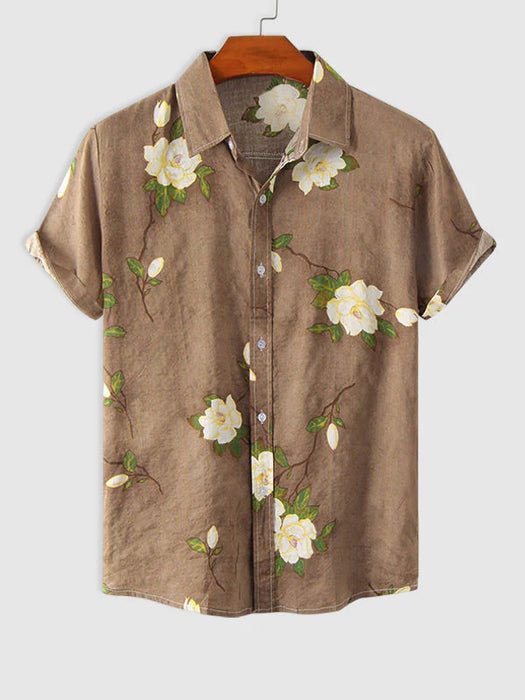 Floral Printed Short Sleeve Shirts