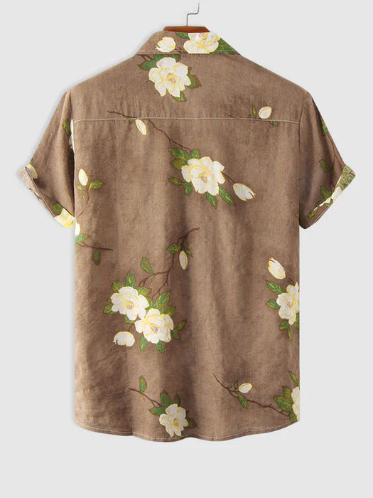 Floral Printed Short Sleeve Shirts