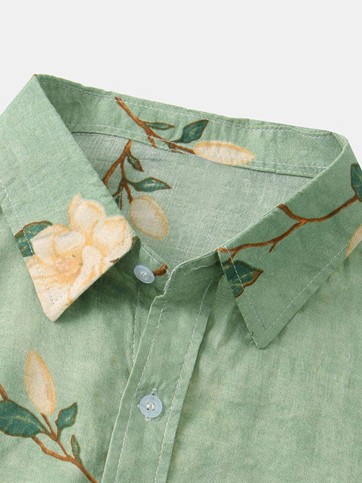 Floral Printed Short Sleeve Shirts