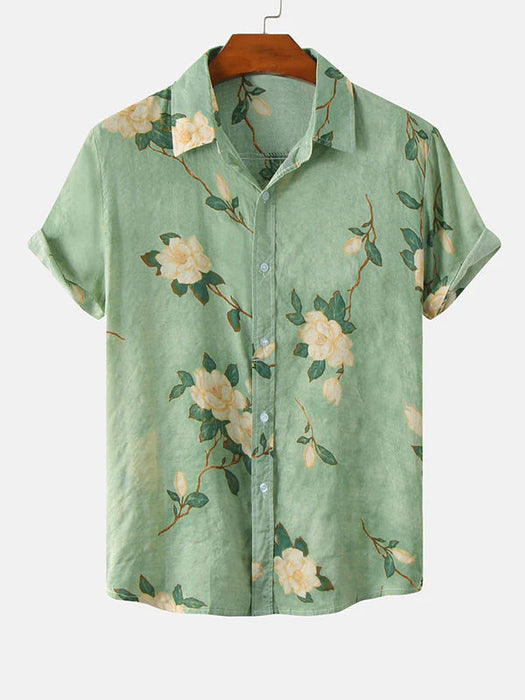 Floral Printed Short Sleeve Shirts