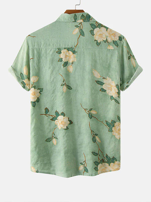 Floral Printed Short Sleeve Shirts