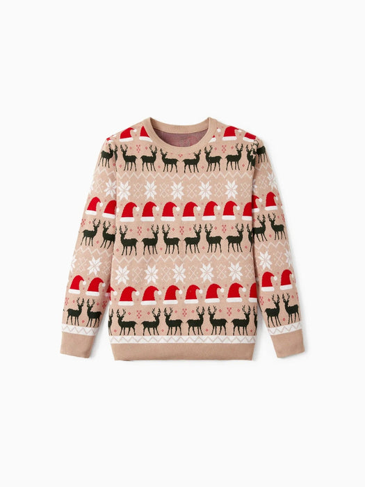 Reindeer Design Family Matching Christmas Sweater Set