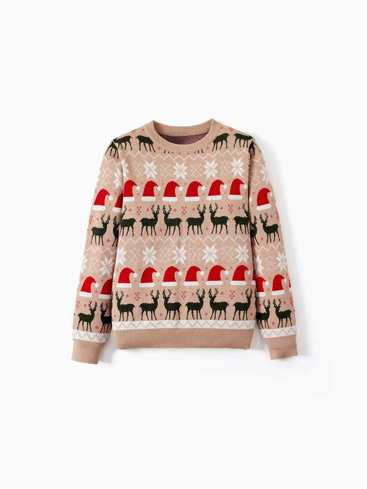 Reindeer Design Family Matching Christmas Sweater Set