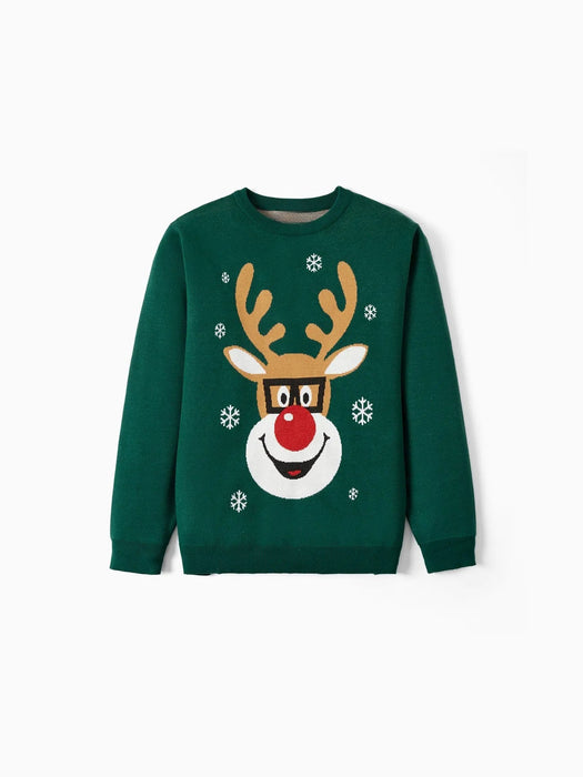 Reindeer Glasses Family Matching Christmas Sweaters