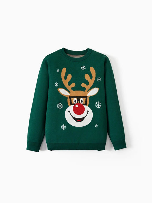 Reindeer Glasses Family Matching Christmas Sweaters