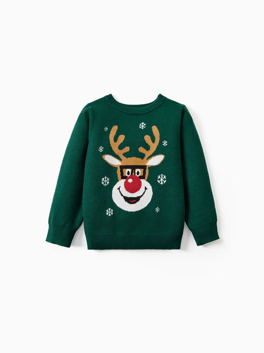 Reindeer Glasses Family Matching Christmas Sweaters