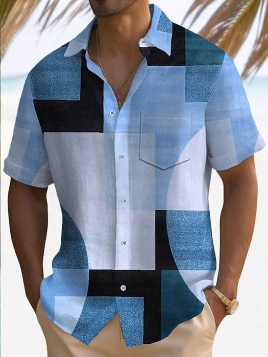 Retro Vacation Style Print Casual Shirt