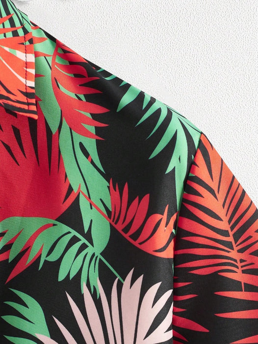 Short Sleeve Tropical Print Shirts