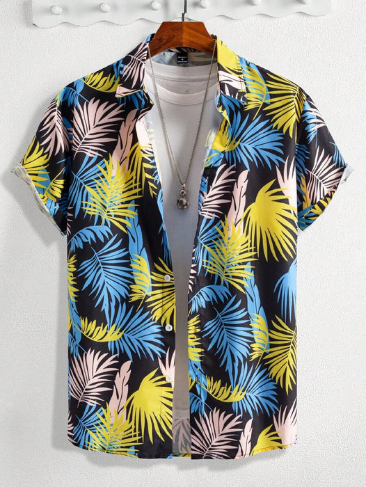 Short Sleeve Tropical Print Shirts