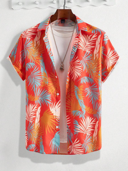 Short Sleeve Tropical Print Shirts