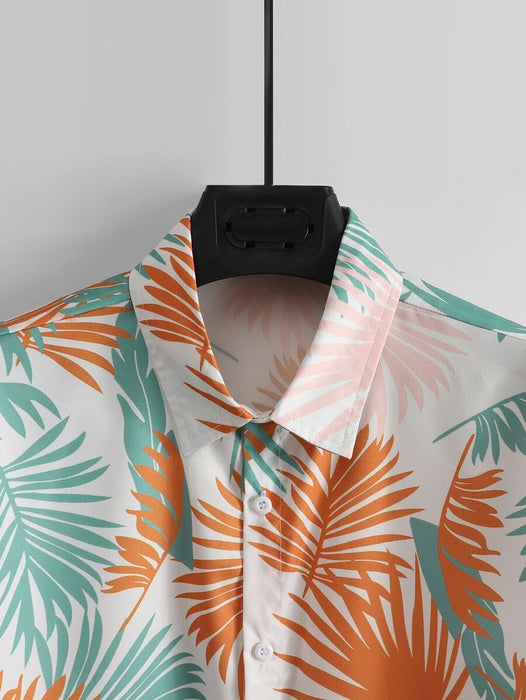 Short Sleeve Tropical Print Shirts