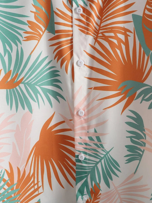 Short Sleeve Tropical Print Shirts