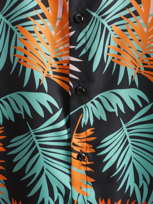 Short Sleeve Tropical Print Shirts