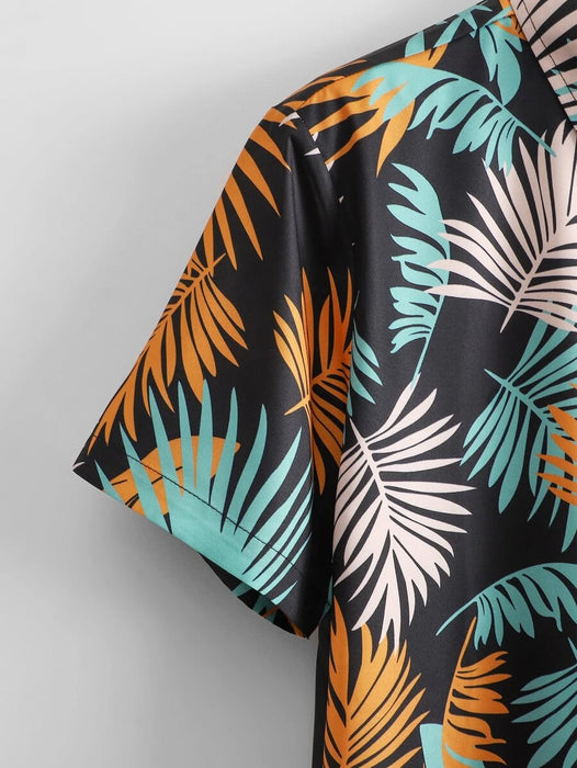 Short Sleeve Tropical Print Shirts