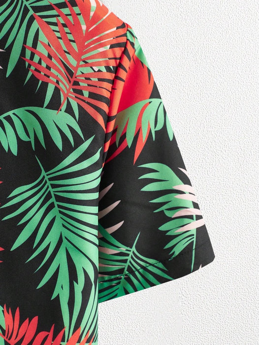 Short Sleeve Tropical Print Shirts