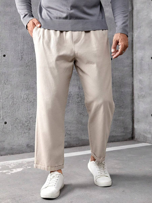 Slant Pocket Straight Fit Pants