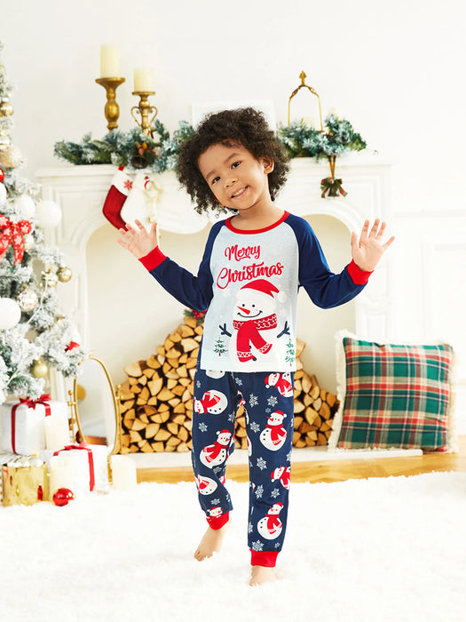 Snowman And Letter Print Family Matching Christmas Sweater Set