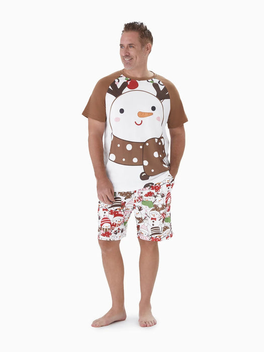 Snowman Printed Family Matching Christmas Pajama Set