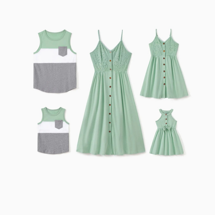 Spring Harmony Family Matching Outfit Set