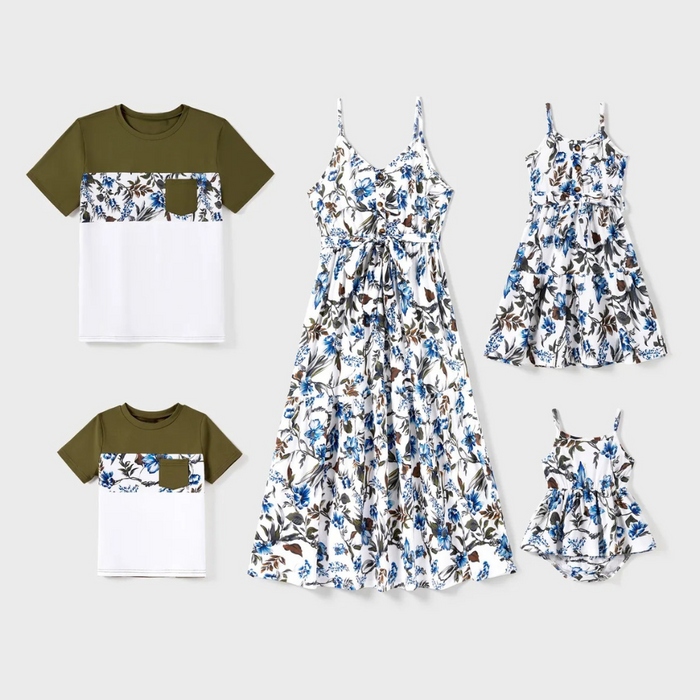 Summer Harmony Floral Print Family Outfit Set