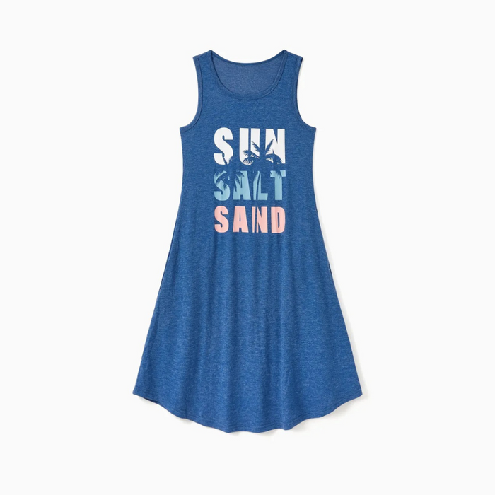 Sun Salt Sand Printed Family Matching Outfit Set