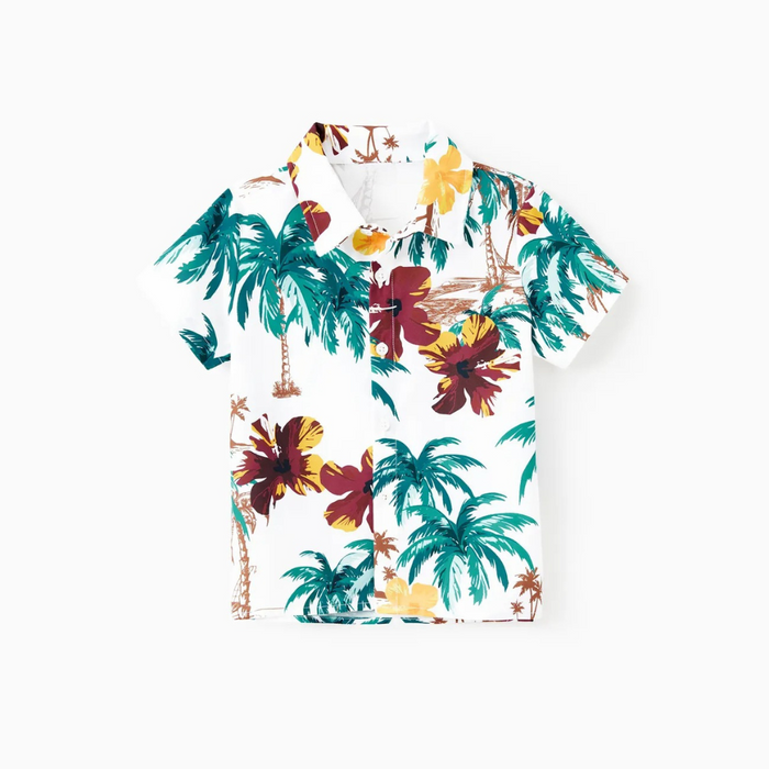 Tropical Botanical Print Matching Outfit Set