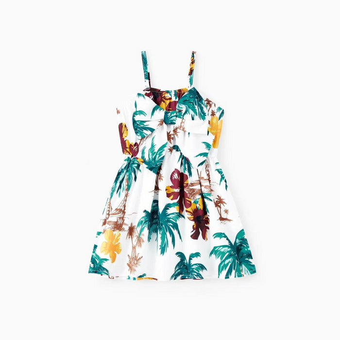 Tropical Botanical Print Matching Outfit Set