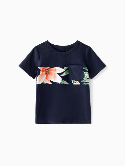 Tropical Plant And Flower Print Family Vacation Family Matching Set