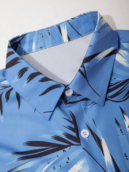 Tropical Print Short Sleeve Shirts