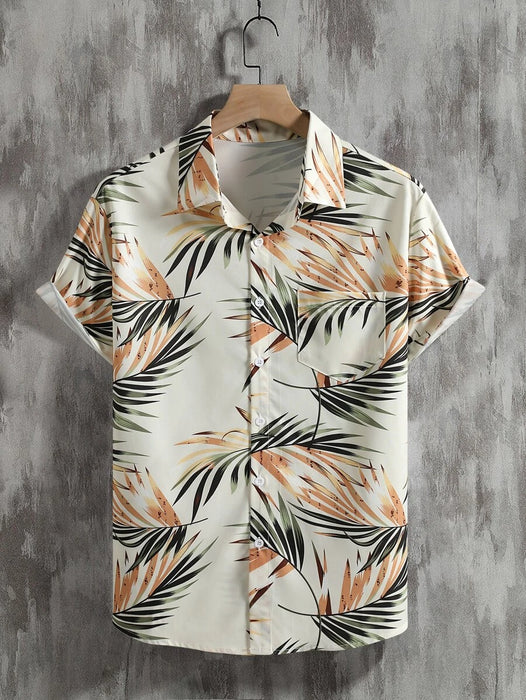 Tropical Print Short Sleeve Shirts