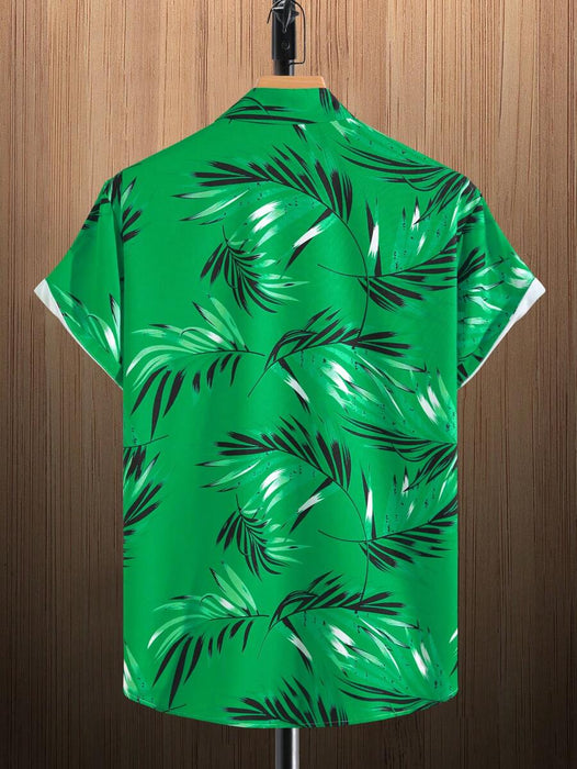 Tropical Print Short Sleeve Shirts