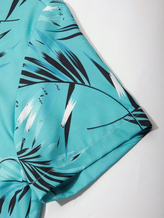 Tropical Print Short Sleeve Shirts