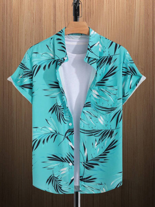 Tropical Print Short Sleeve Shirts