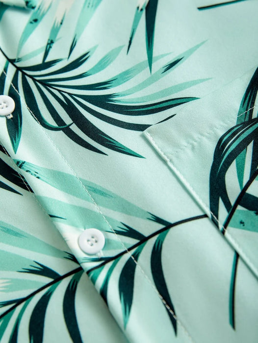 Tropical Print Short Sleeve Shirts