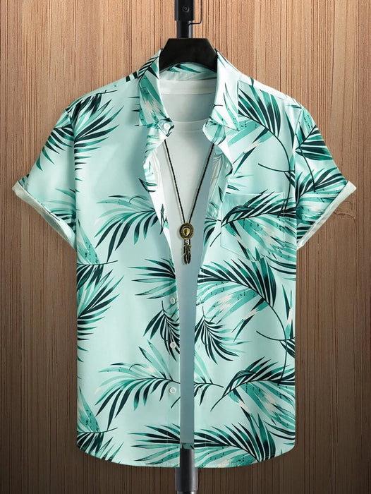 Tropical Print Short Sleeve Shirts