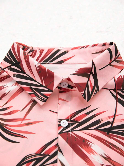 Tropical Print Short Sleeve Shirts