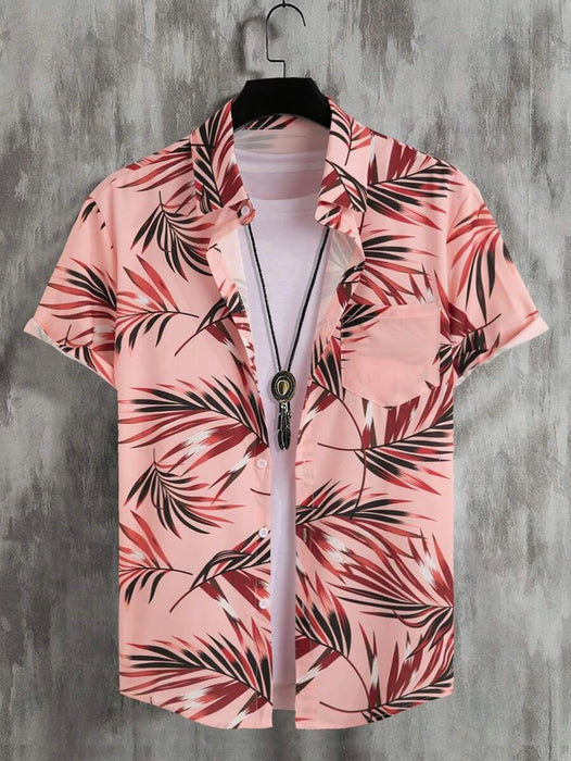 Tropical Print Short Sleeve Shirts