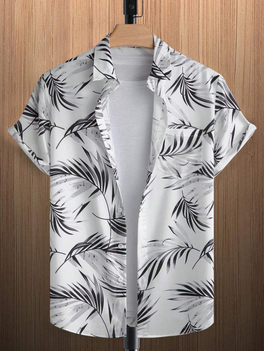 Tropical Print Short Sleeve Shirts