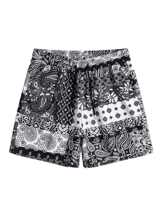 Paisley Floral Patchwork Print Short