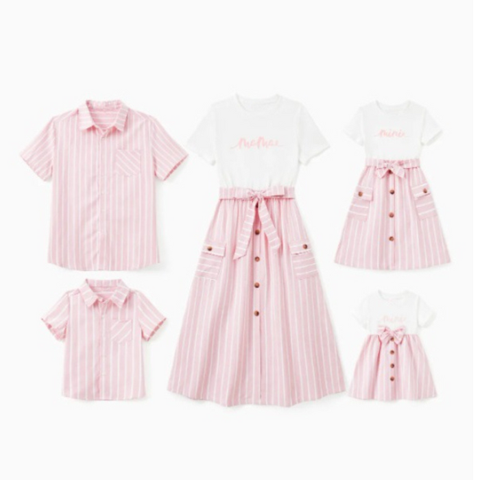 Striped Harmony Family Apparel Set