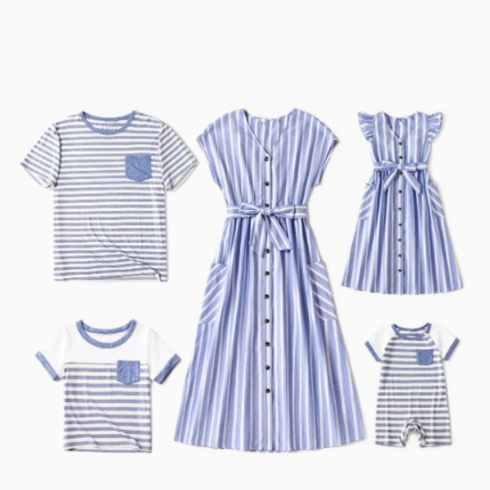 Serene Stripes Family Fashion Collection