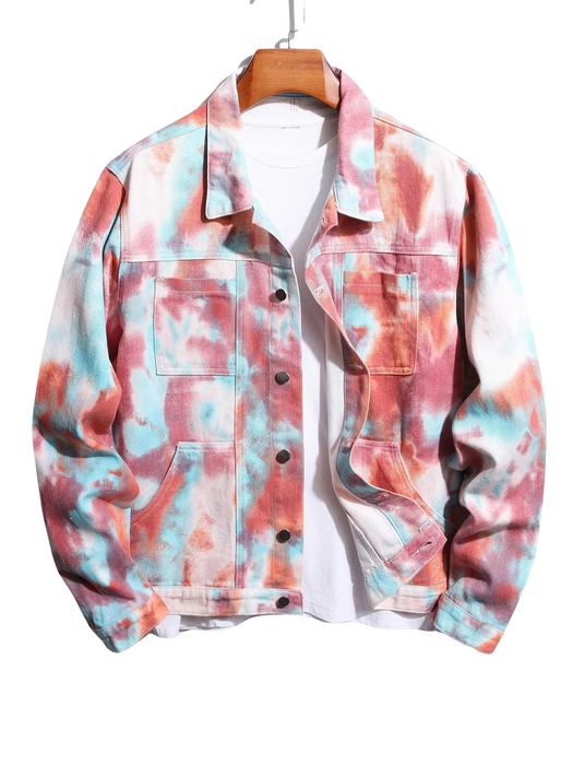 Tie Dye Denim Chore Jacket