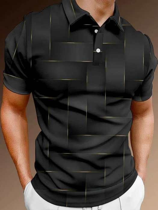 Lapel Design Casual Polo Shirt