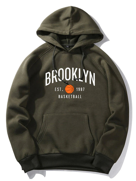 Brooklyn Basketball Print Hoodie