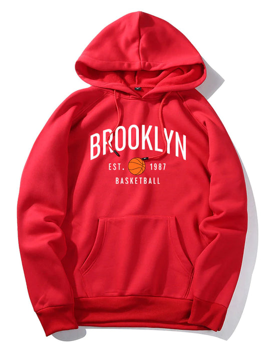 Brooklyn Basketball Print Hoodie