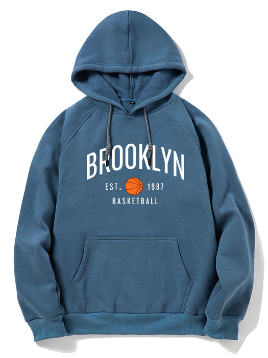 Brooklyn Basketball Print Hoodie