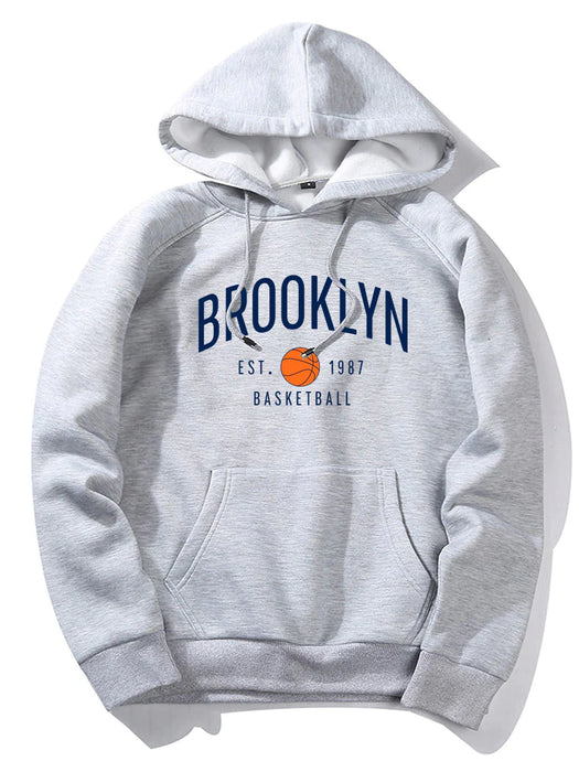 Brooklyn Basketball Print Hoodie