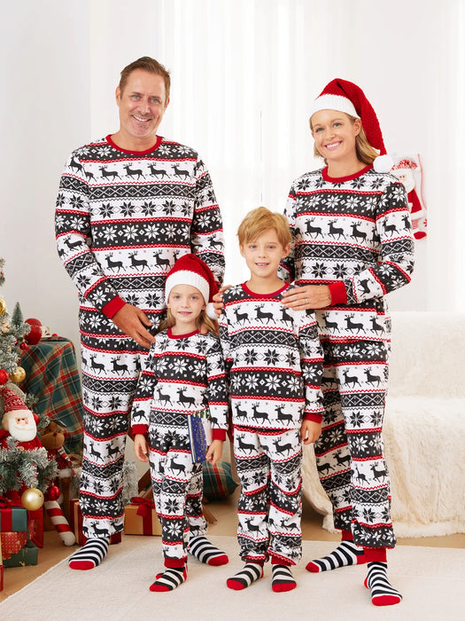 Family Matching Christmas Nordic Reindeer Pajama Set