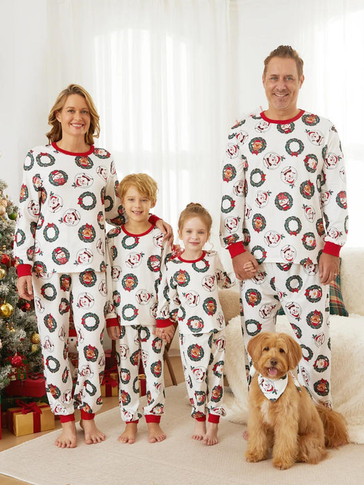 Family Matching Christmas Pajama Sets With Santa And Reindeer Design