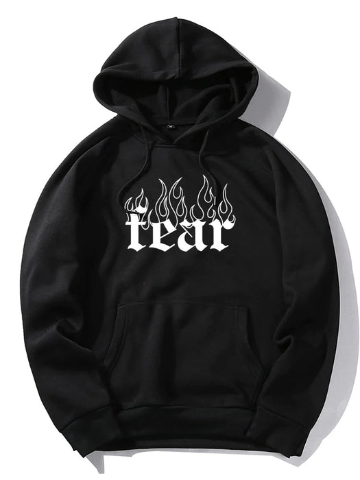 Flame Print Hoodie